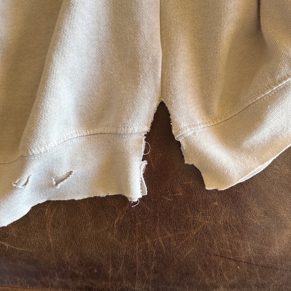 Sub_Urban Riot Play. Distressed Cream Sweater - Picture 8 of 9